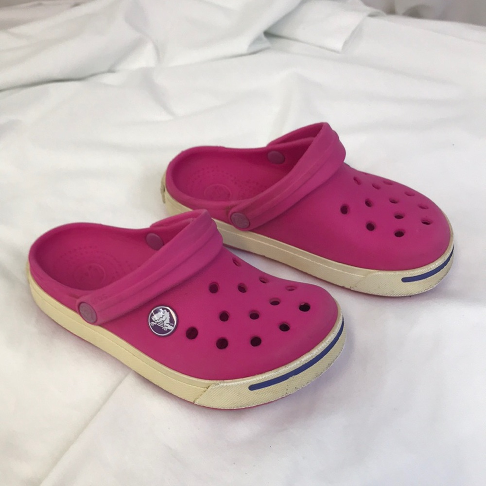 Crocs Crocband~ Little Girls Bubble Gum Pink Size 10/11